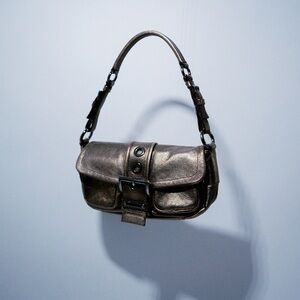 Prada Metallic Gold Cargo Shoulder Bag